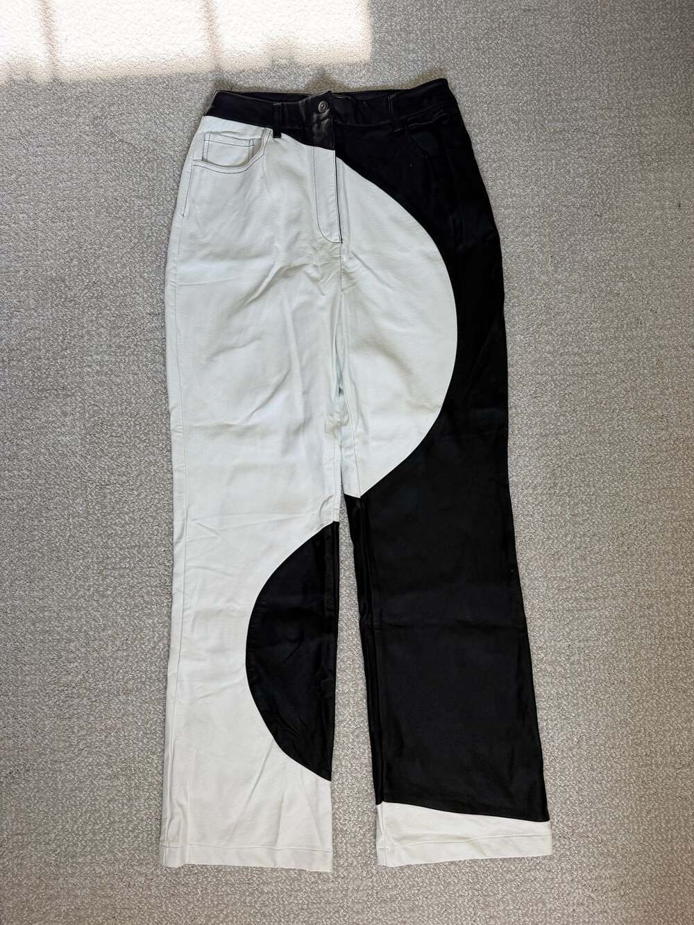 Glassons Yin Yang Colorblock Faux Leather Pants